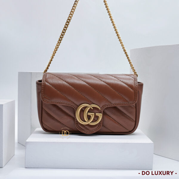GG Marmont super mini bag - Brown