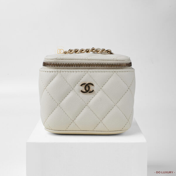 Chanel Small Vanity Bag White