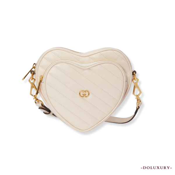 INTERLOCKING G MINI HEART SHOULDER BAG